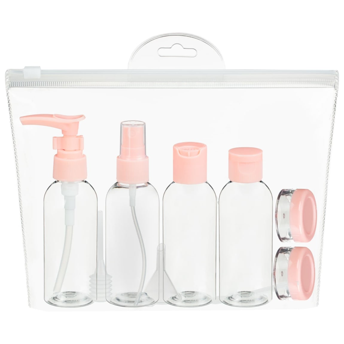 Travel Essential Bottle Bag 9pc - Pink