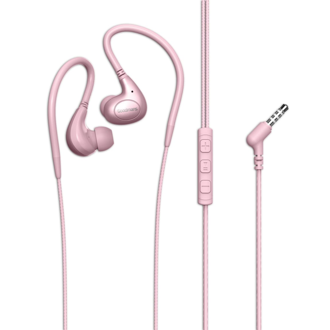 Goodmans Athletic Hook Earphones - Pink