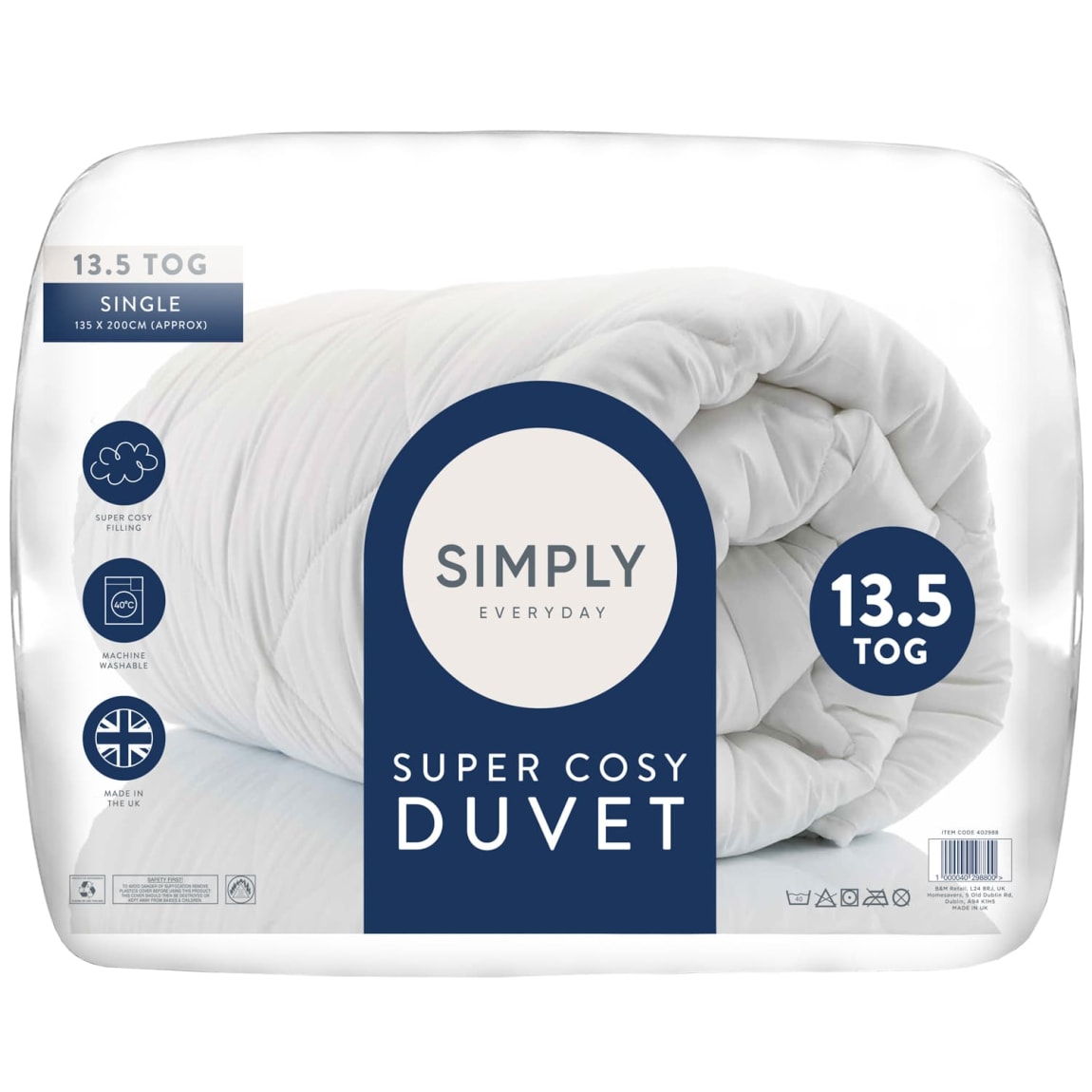 Simply Super Cosy Duvet 13.5 Tog - Single