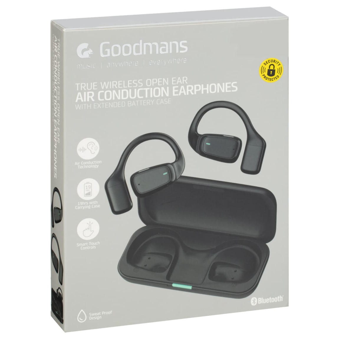 Goodmans True Wireless Open Ear Air Conduction Earphones - Black