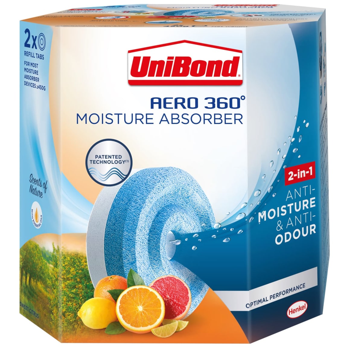 UniBond Aero 360 Moisture Absorber Refills 2pk - Sweet Citrus