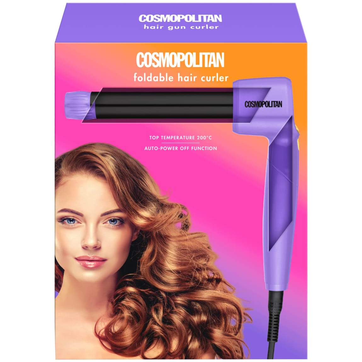 Cosmo Neon Foldable Hair Curler - Purple