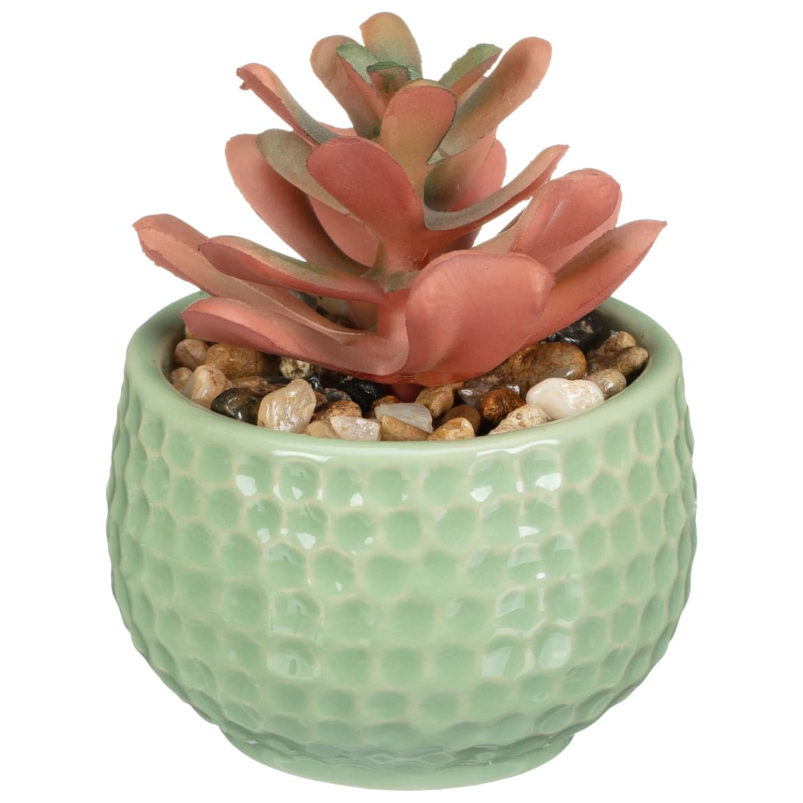 Hammered Succulent Pot - Green