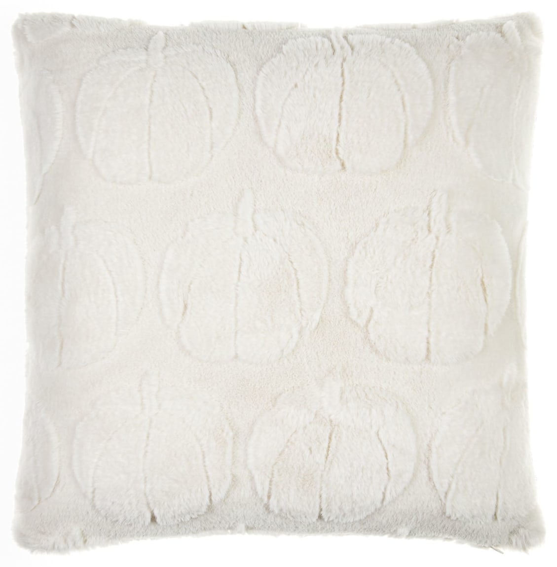 Faux Fur Pumpkin Cushion