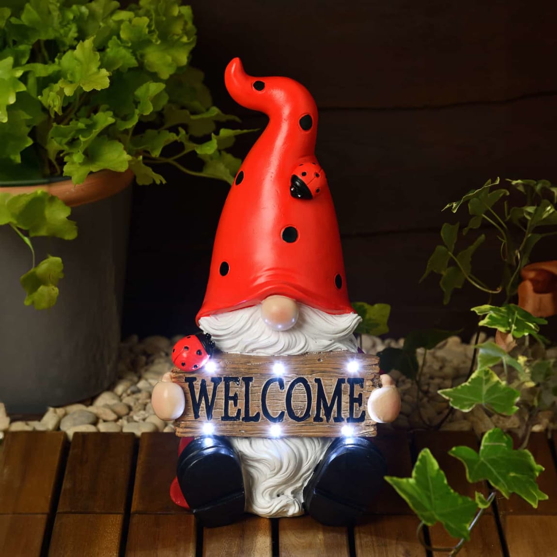Gonk with Solar Welcome Light - Ladybird