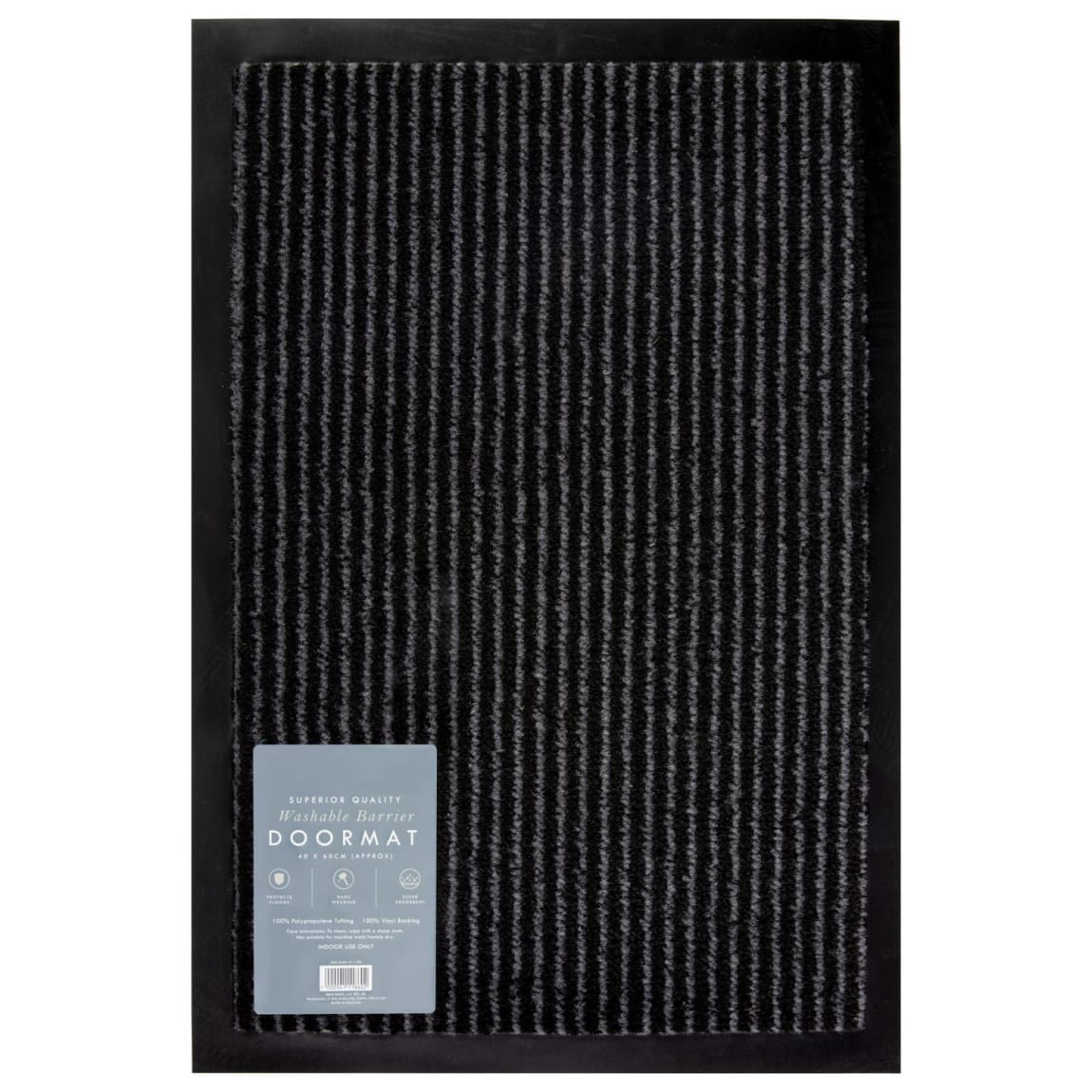 Washable Barrier Doormat - Grey