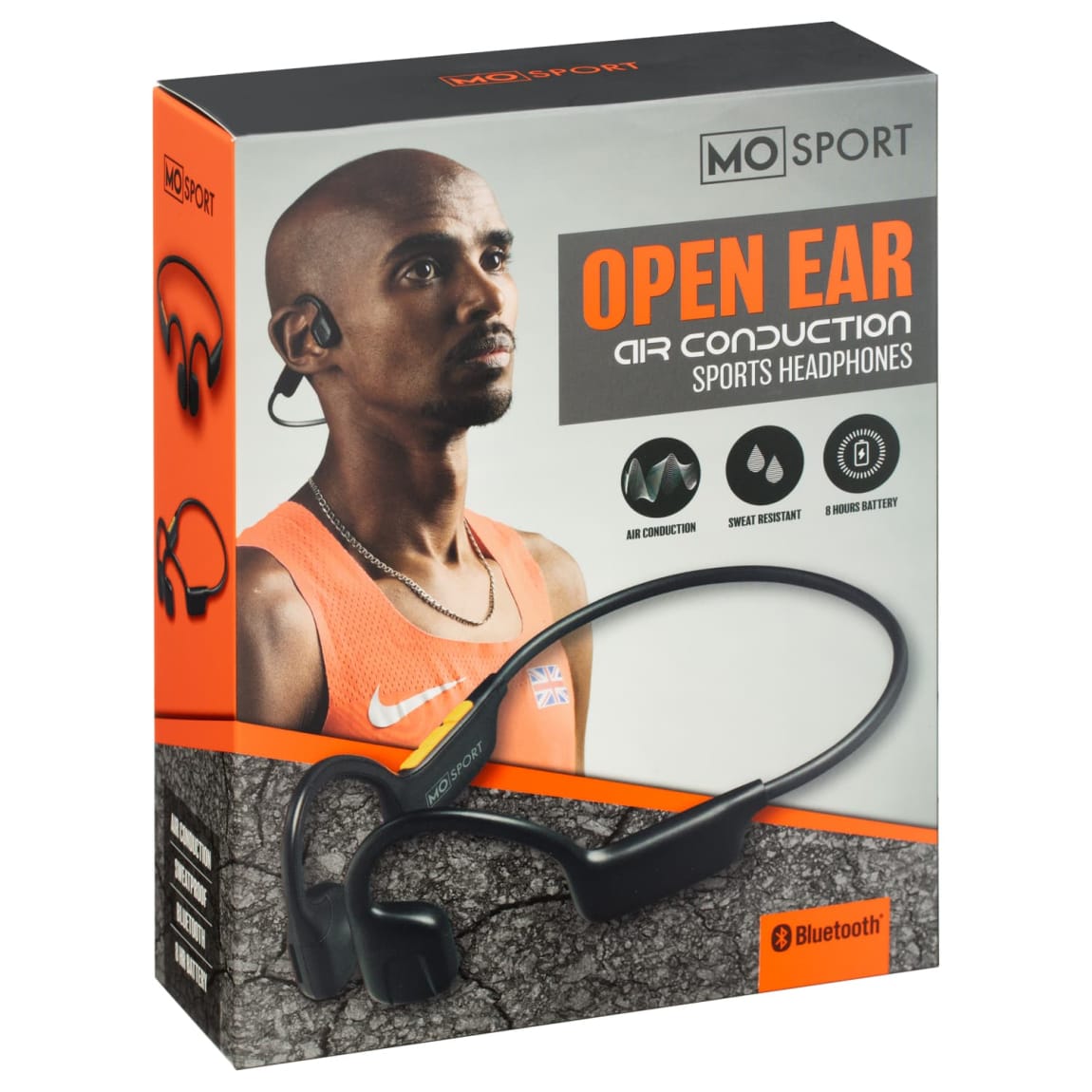 Mo Sport Air Conduction Sports Headphones - Black