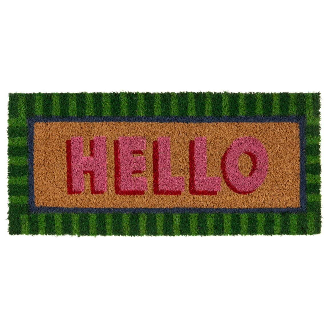 Coir Step Doormat - Hello