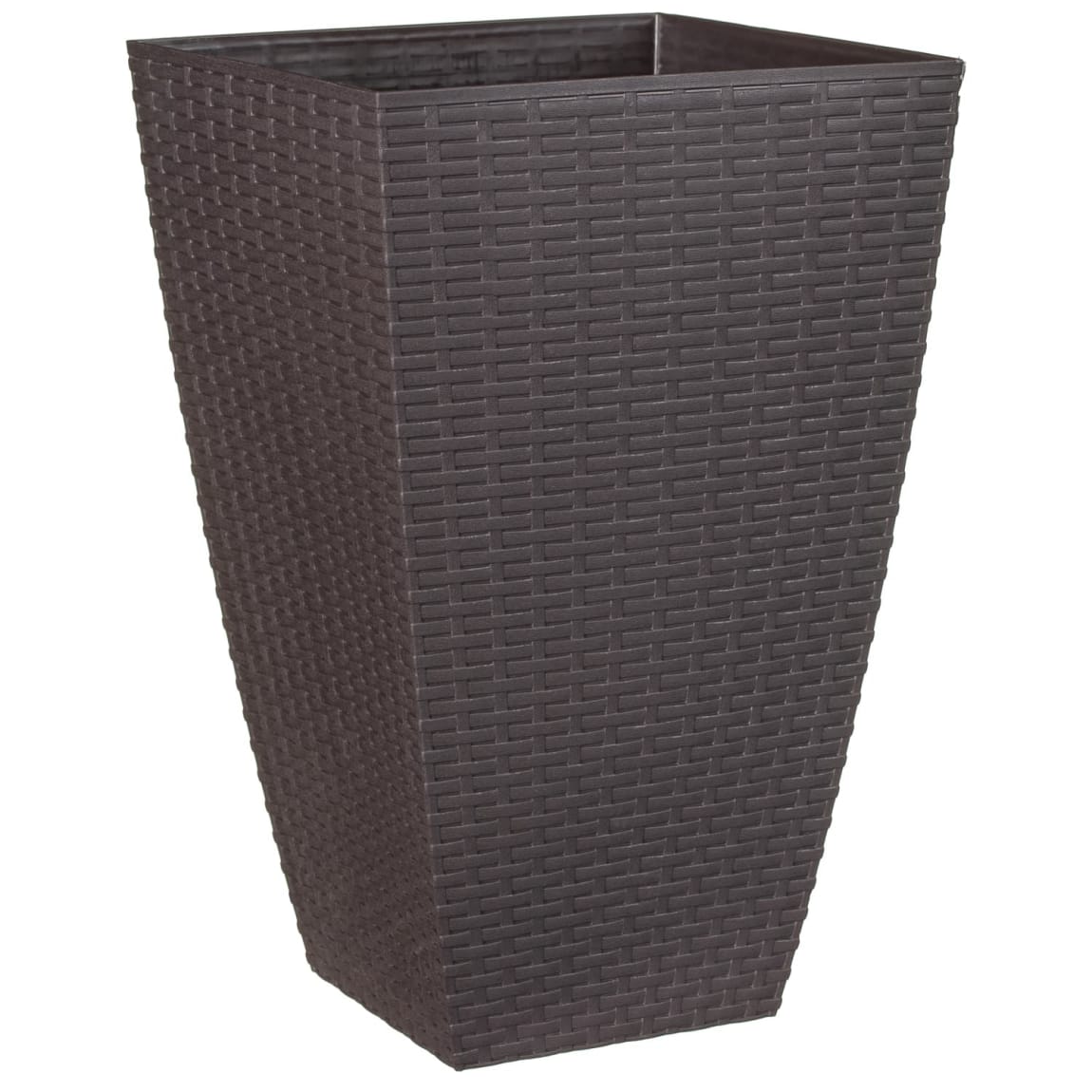 Rattan Effect Planter 55m - Brown