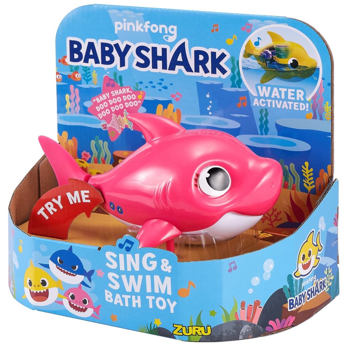 Zuru Baby Shark Sing & Swim Bath Toy - Pink