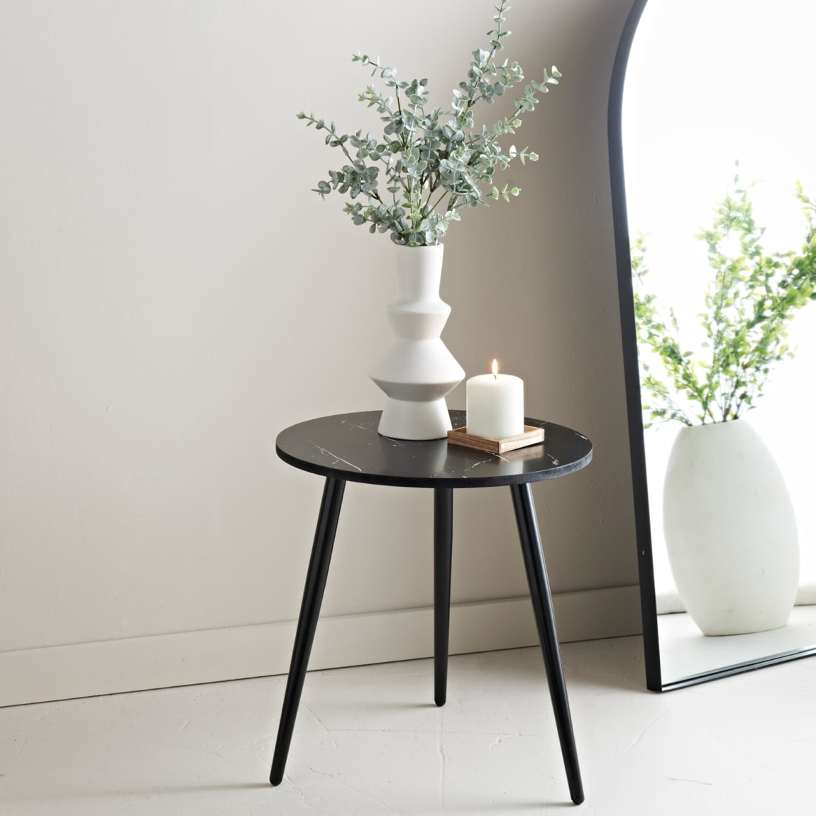 Simply Marble Side Table - Black
