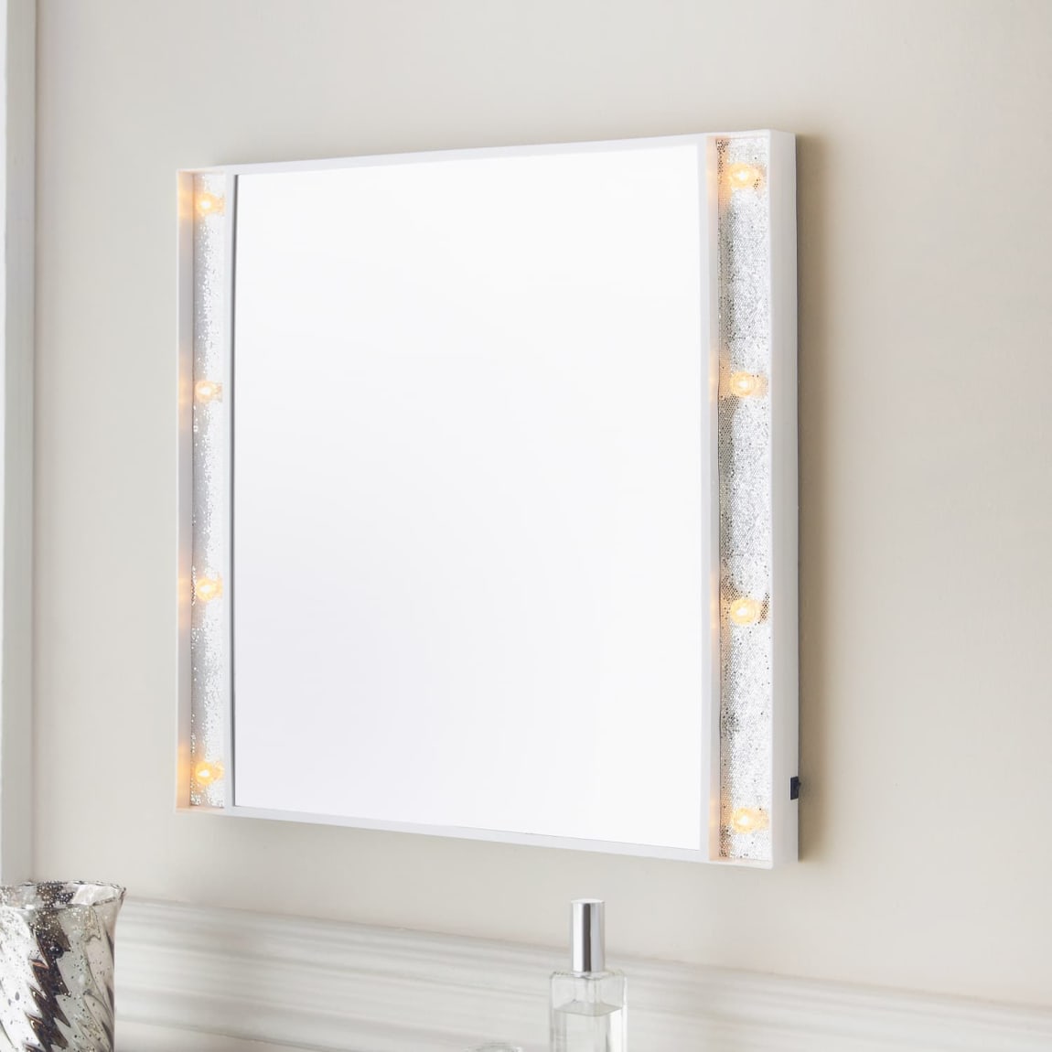 Glitter Hollywood Mirror - Silver
