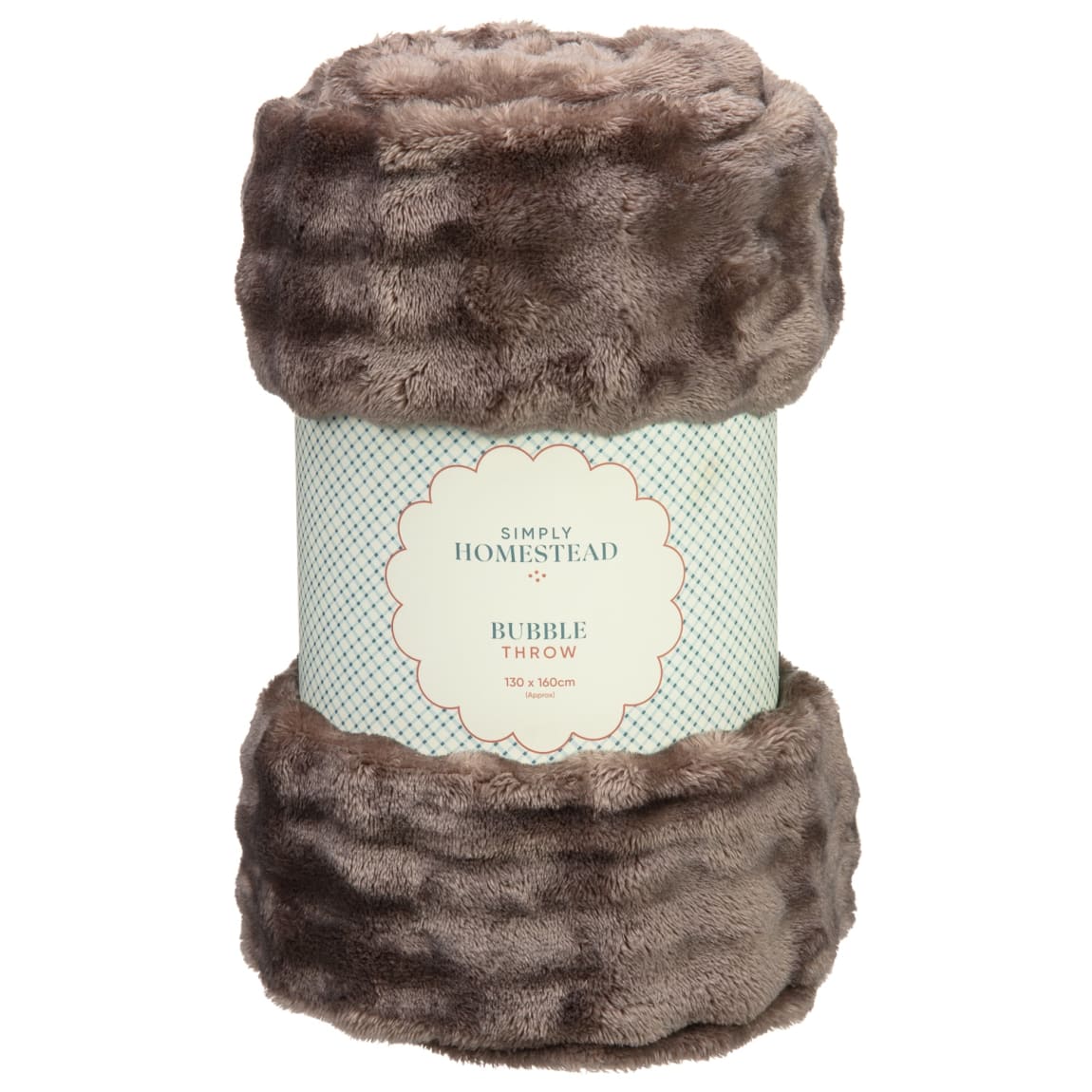 Bubble Flannel Throw - Brown