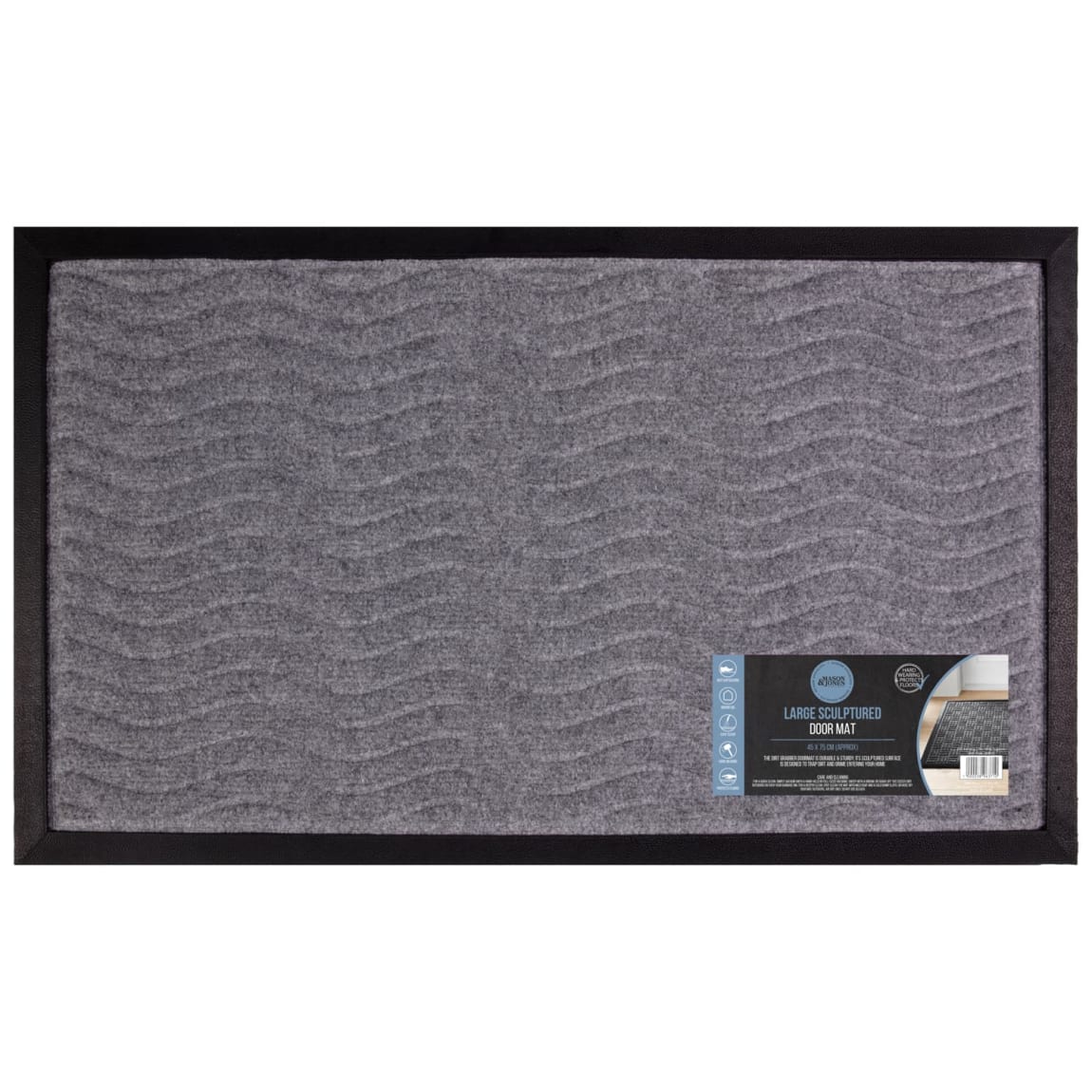 Large Sculptured Doormat - Grey