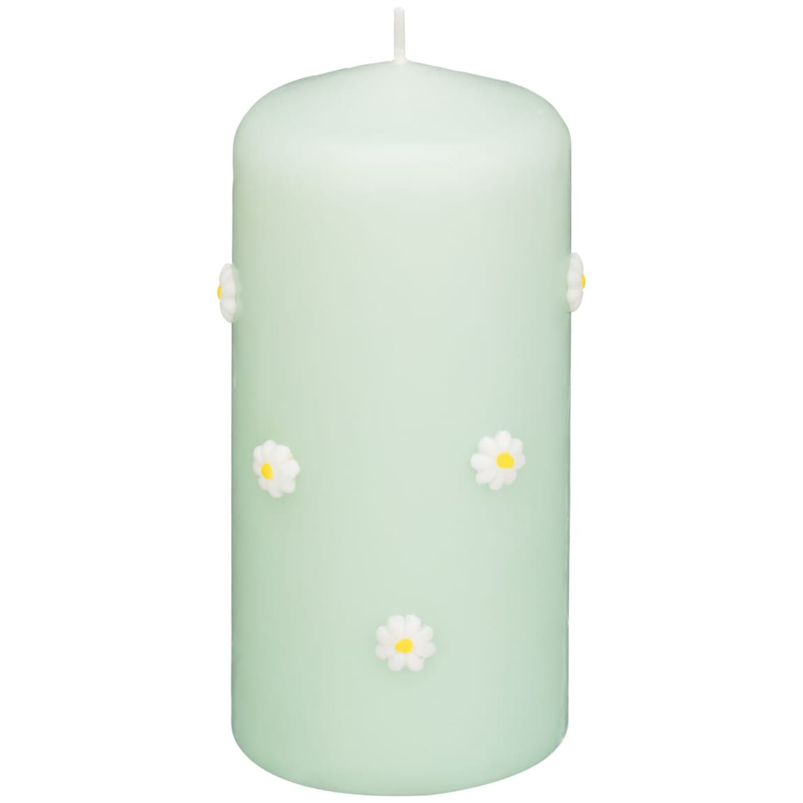 3D Daisy Pillar Candles - Green