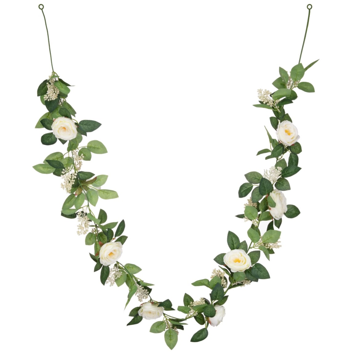 Artificial Rose Garland 180cm - Cream