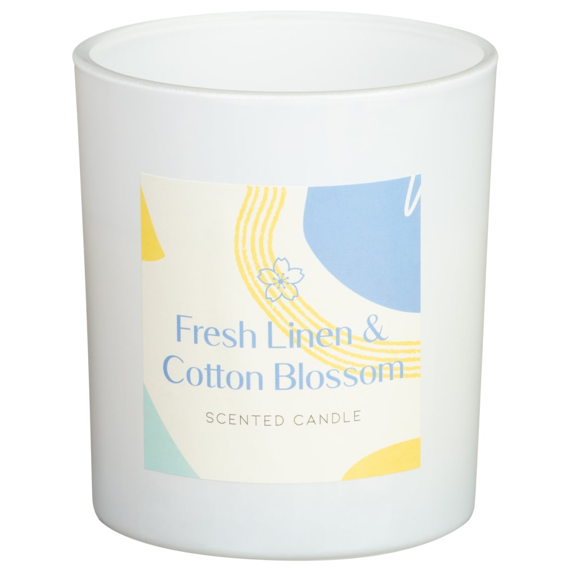 Abstract Scented Candle - Fresh Linen & Cotton Blossom