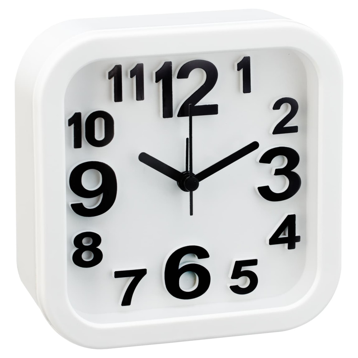 3D Number Alarm Clock - White