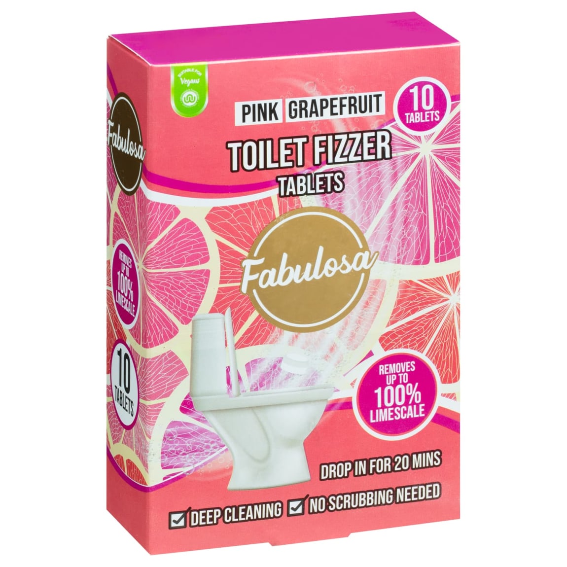 Fabulosa Toilet Fizzer 10pk - Pink Grapefruit