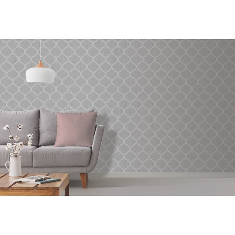 Crystal Trellis Wallpaper - Silver