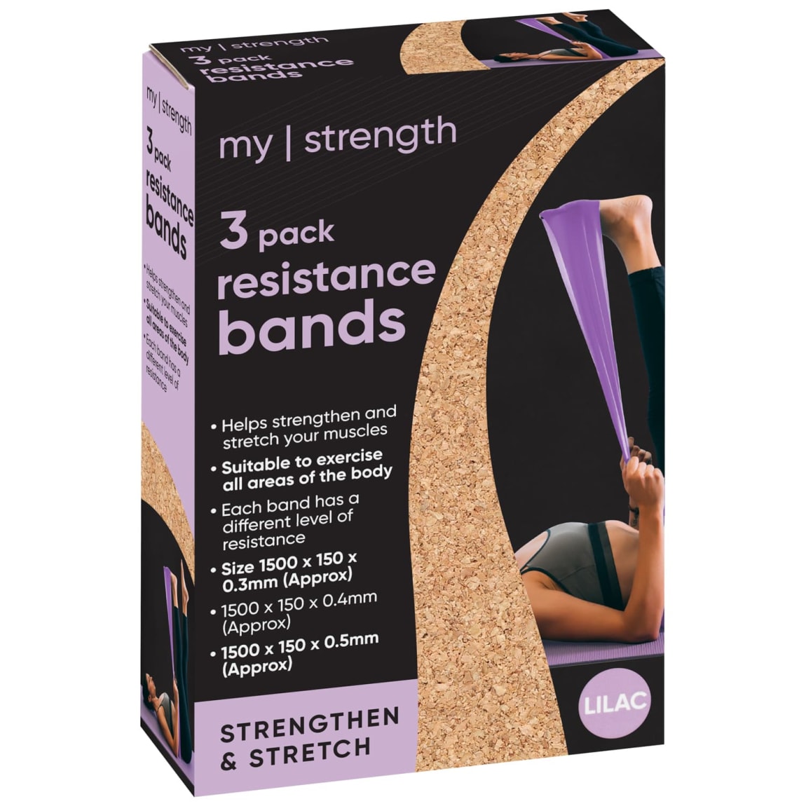 My Strength Resistance Bands 3pk - Lilac