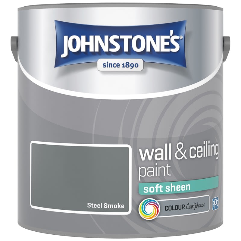 Johnstone's Paint Vinyl Soft Sheen Emulsion - Steel Smoke 2.5L
