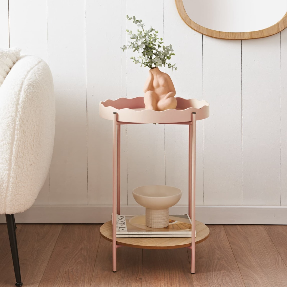Home Collection 2 Tier Side Table - Blush