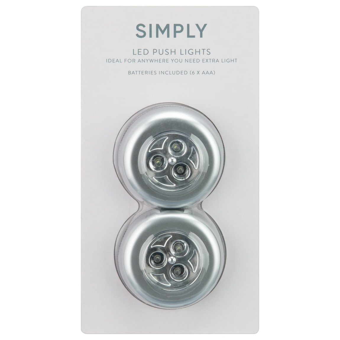 Simply LED Push Lights 2pk