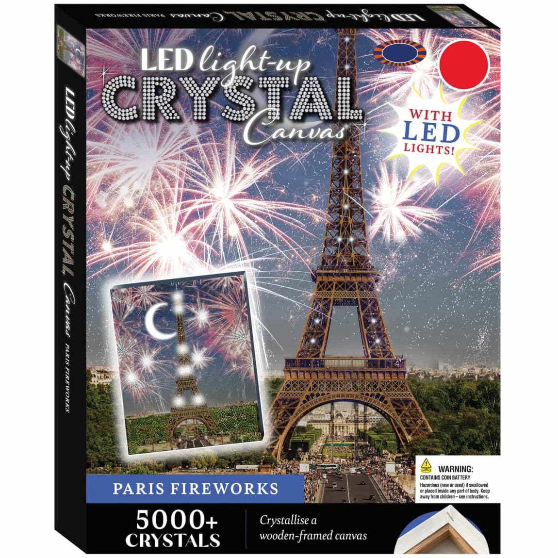 LED Light-Up Crystal Canvas - Paris Fireworks