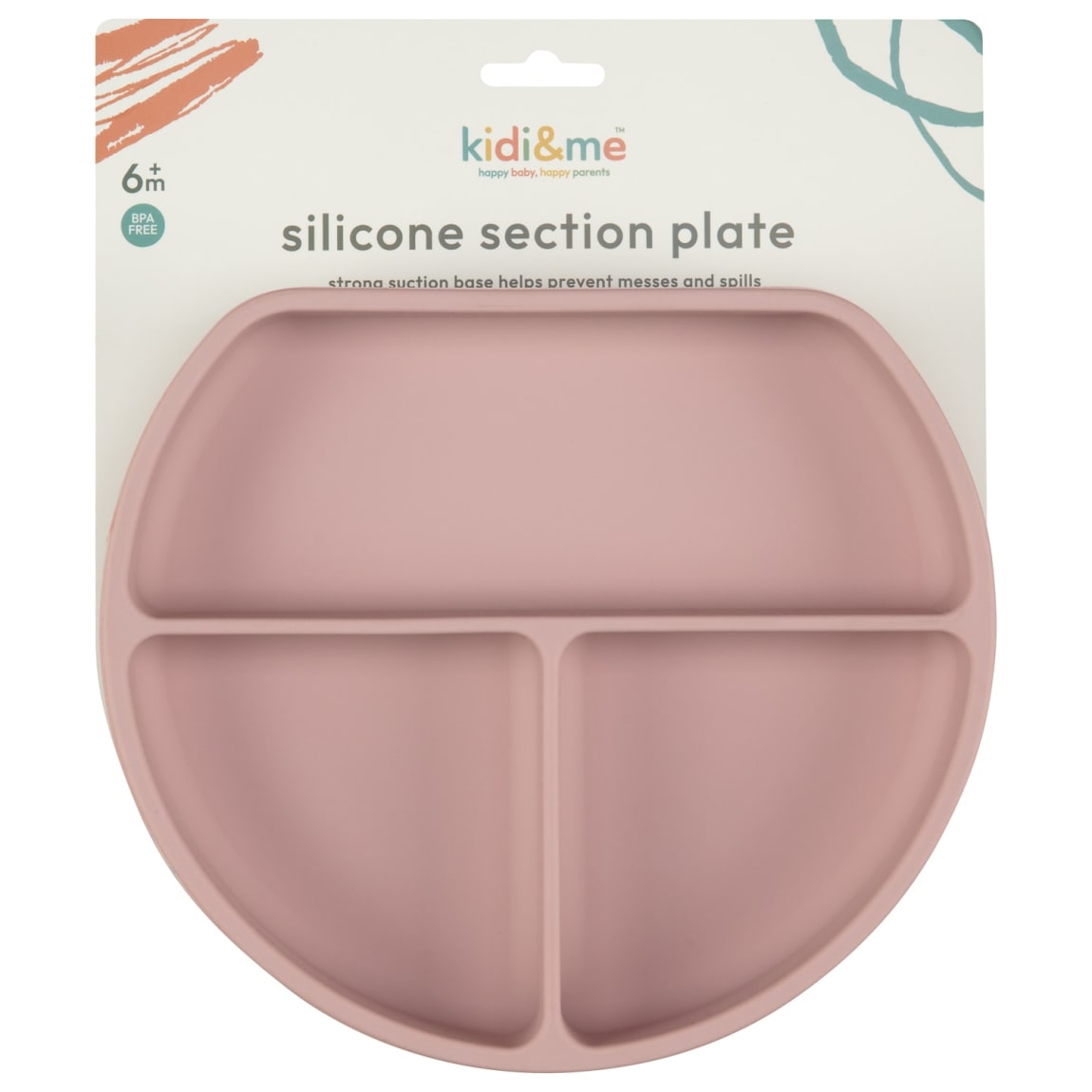 Silicone Section Plate - Pink