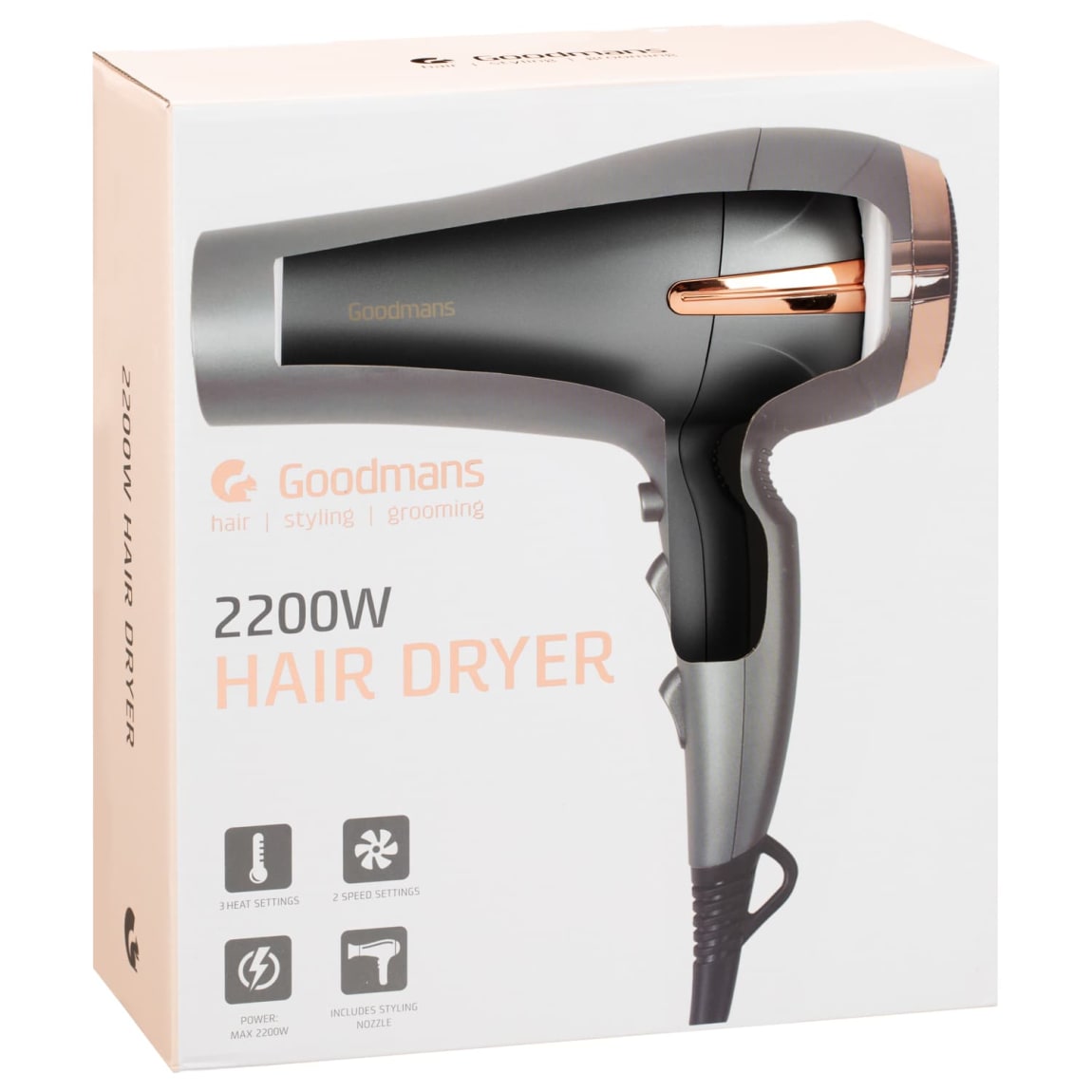 Goodmans Hair Dryer 2200W - Grey