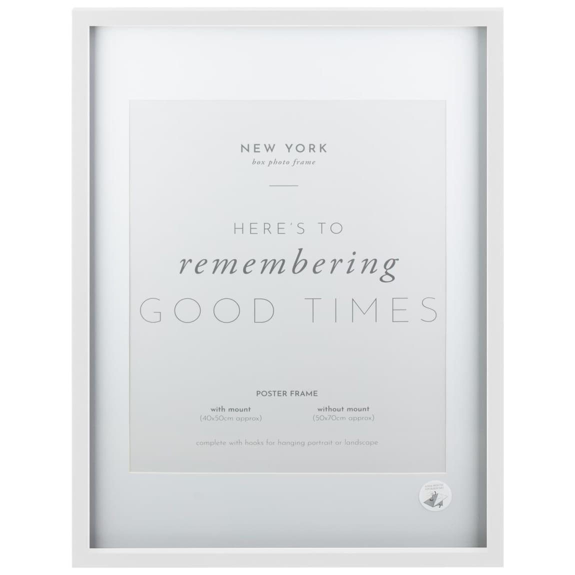 New York Box Mounted Poster Frame - White