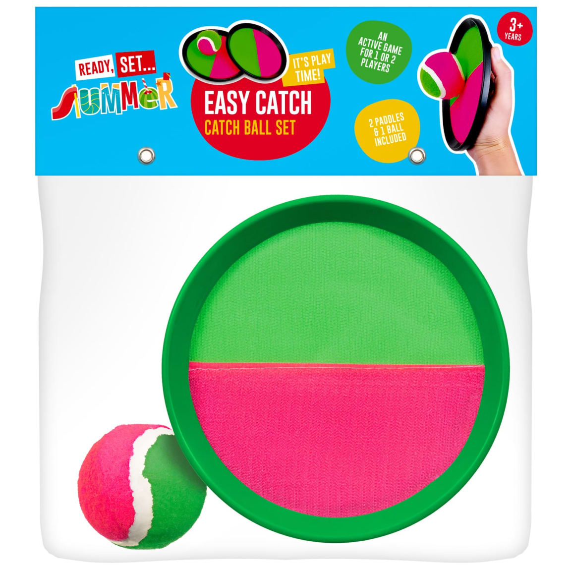 Easy Catch Ball Set 3pc - Green & Pink
