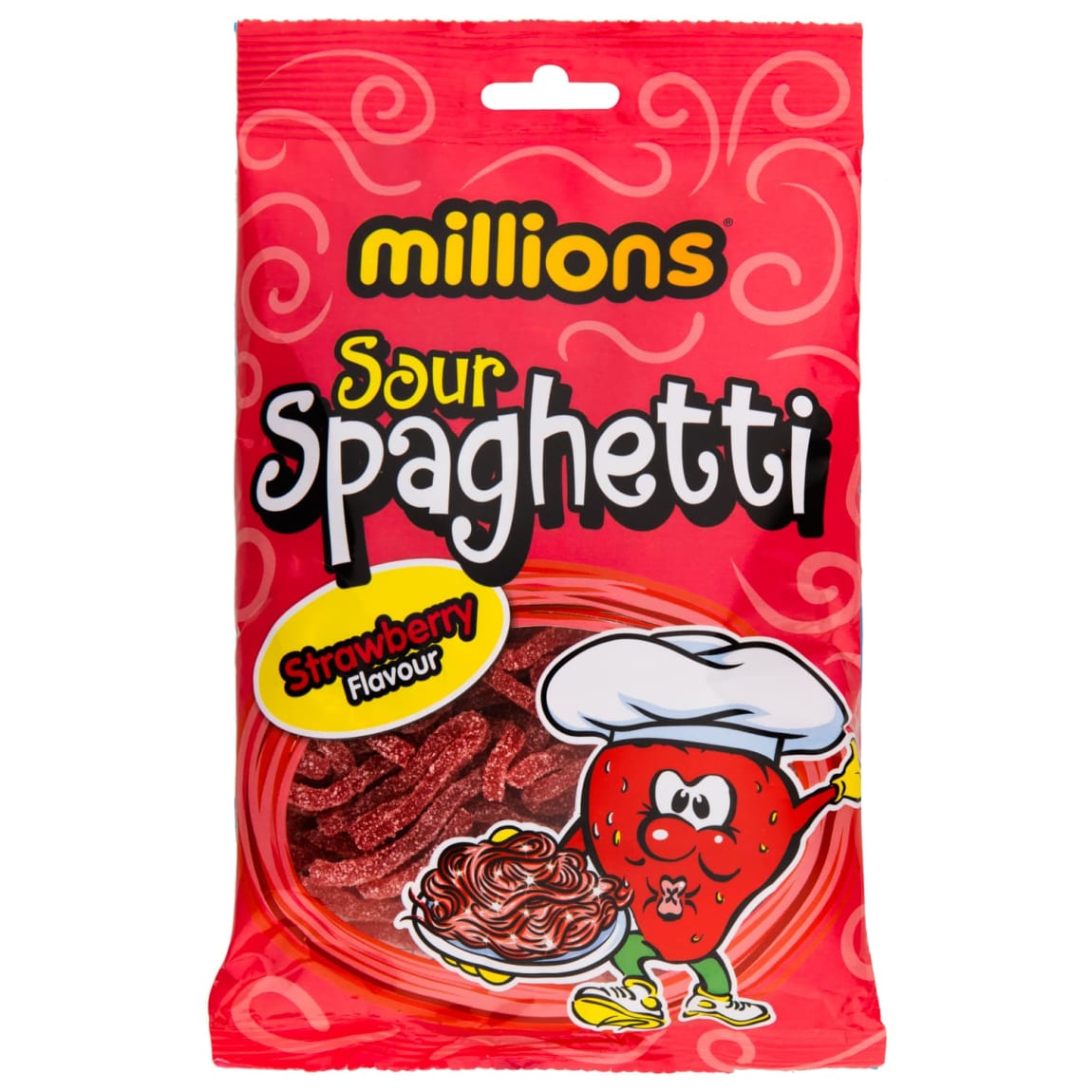 Millions Sour Spaghetti 180g - Strawberry