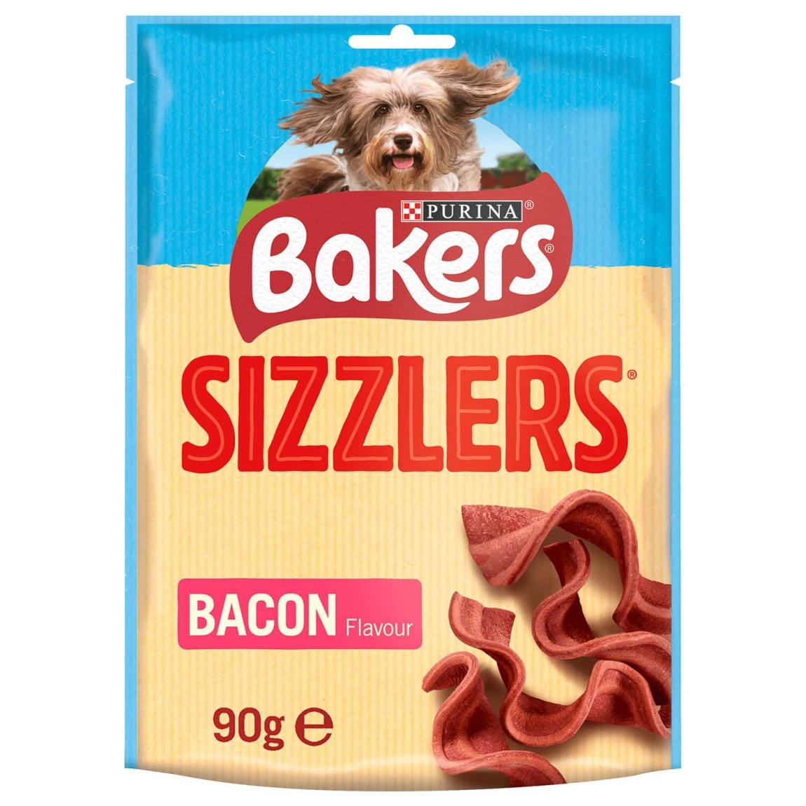 Bakers Sizzlers Dog Treats Bacon 90g
