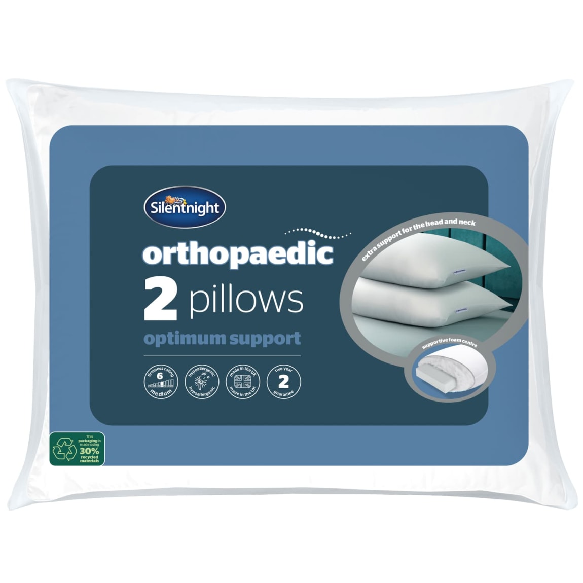 Silentnight Orthopaedic Pillows 2pk