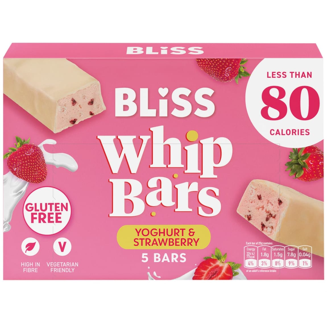 Bliss Whip Bars Strawberry & Yoghurt 5pk