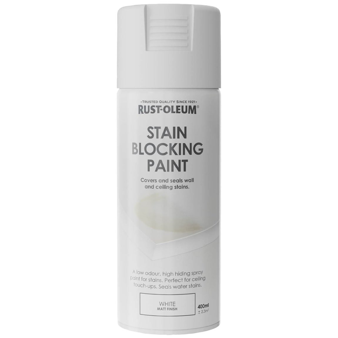 Rust-Oleum White Matt Stain Blocking Paint 400ml