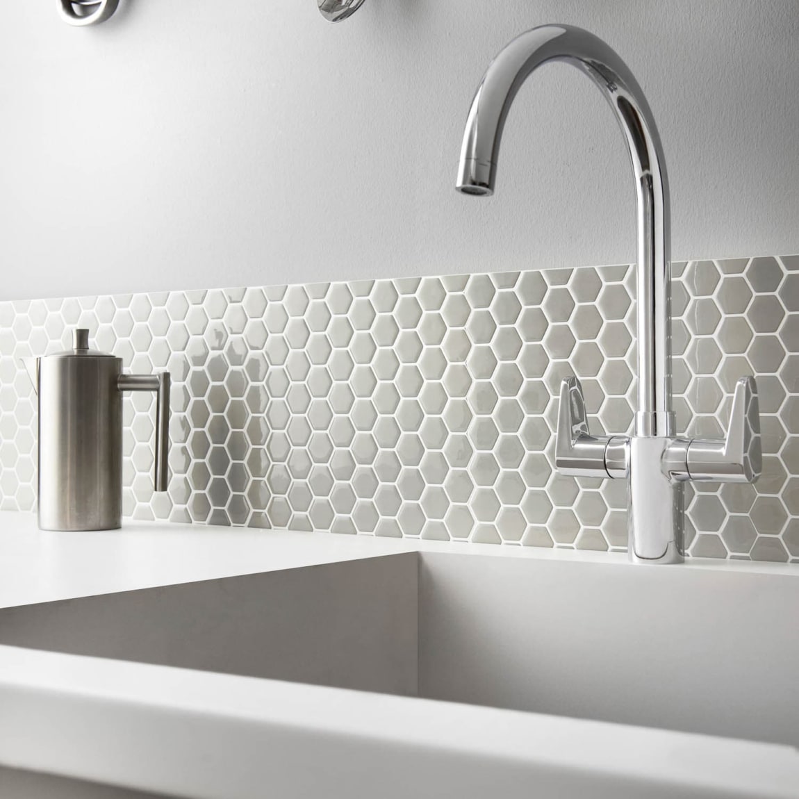 Blenheim Grey Hexagonal Self Adhesive Wall Tile