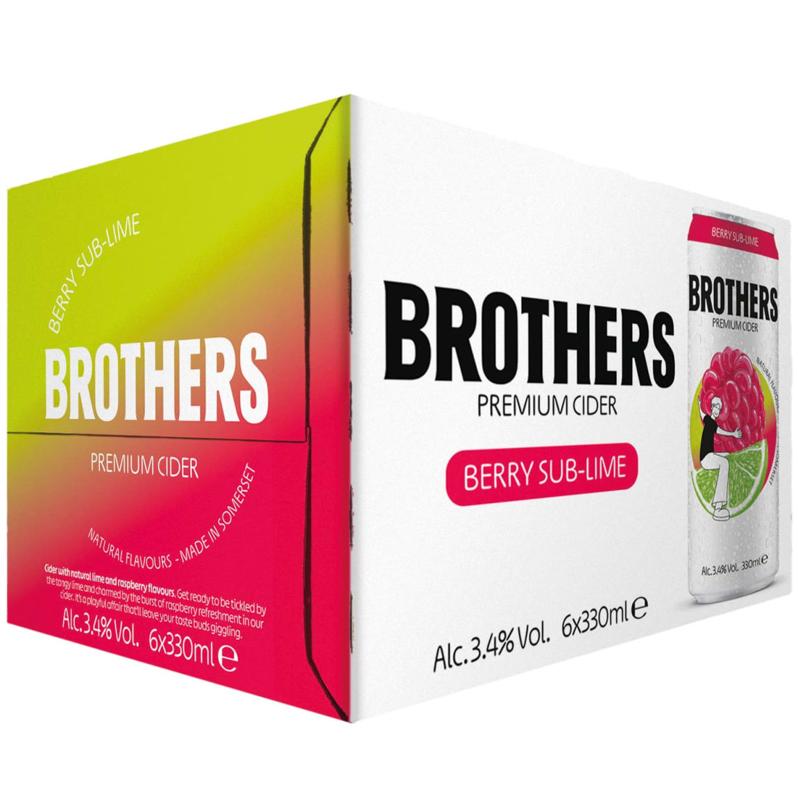 Brothers Premium Cider 6 x 330ml - Berry Sub-Lime
