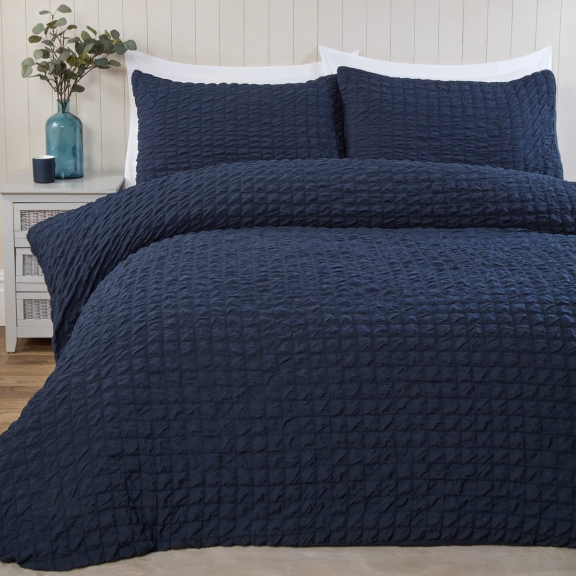 Blue Lara Duvet Set - Double