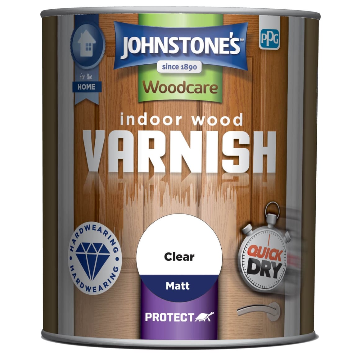 Johnstone's Paint Quick Dry Wood Varnish Satin - Clear 750ml