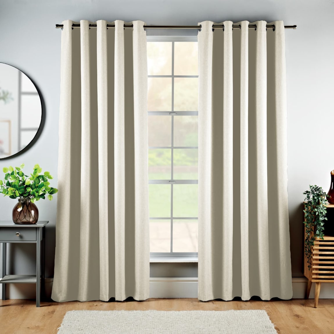 Simply Blackout Natural Curtains - 46 x 54"