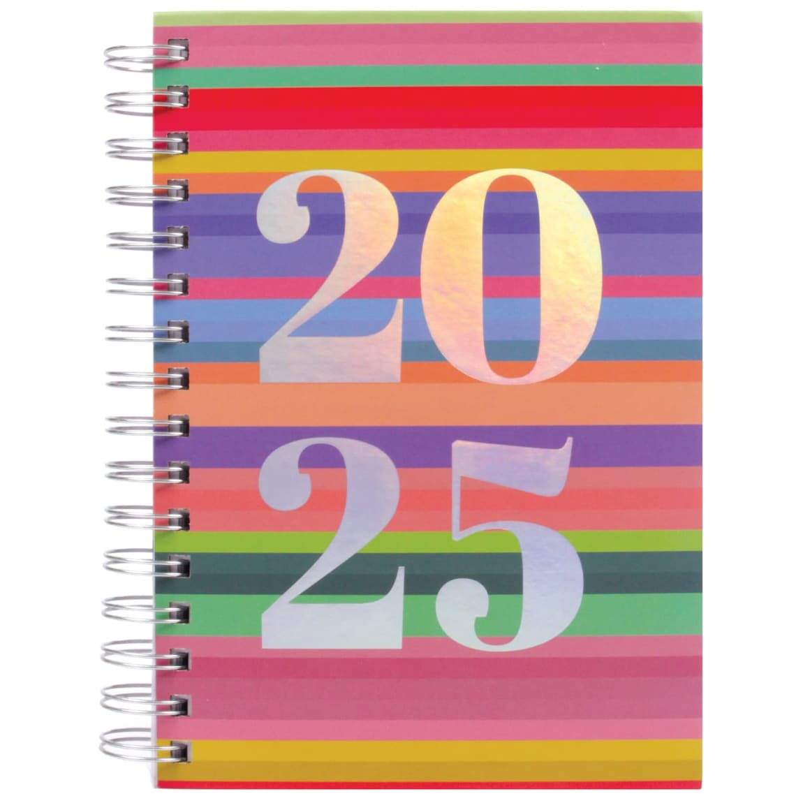 A5 Twinwire Design Diary 2025 - Rainbow Stripes