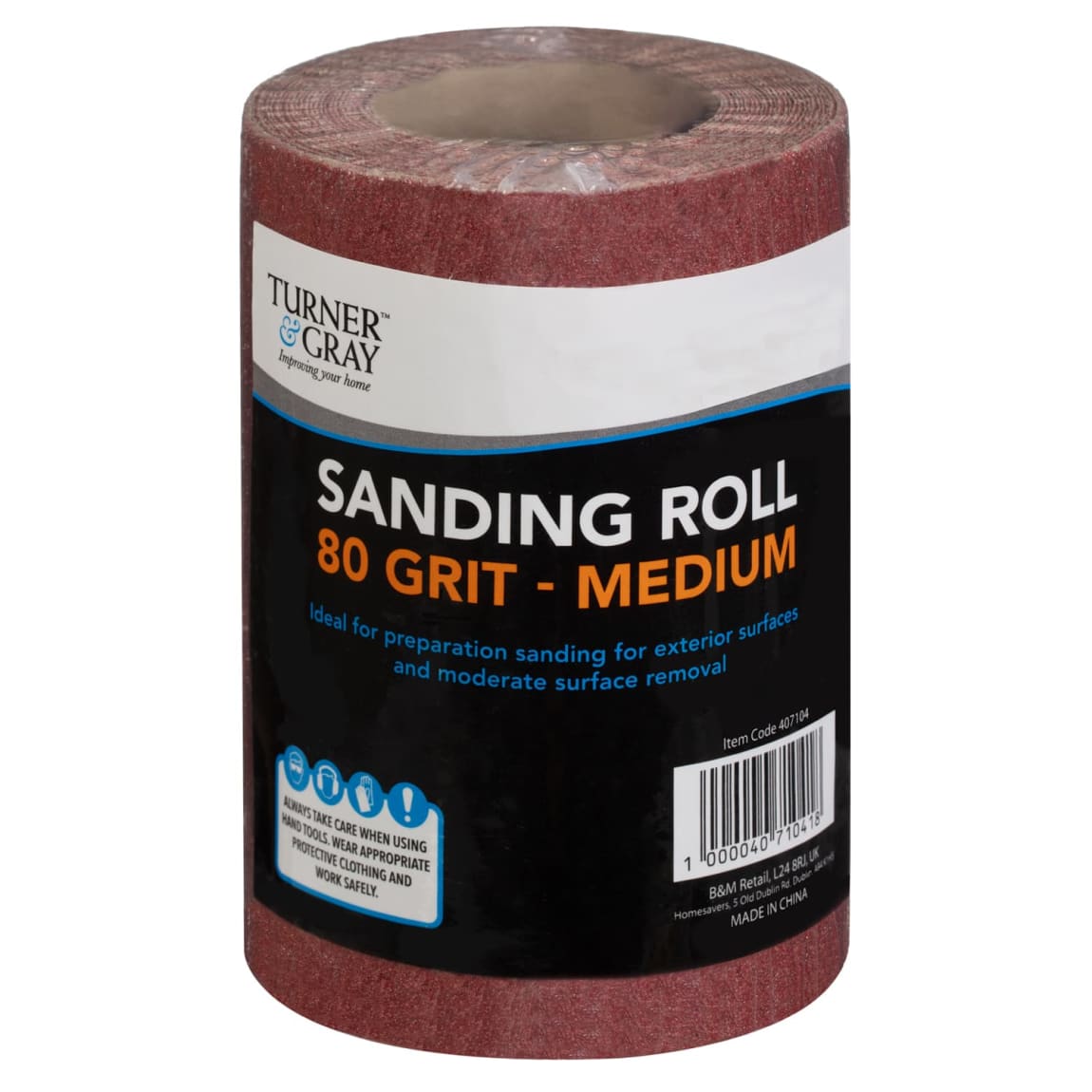 Turner & Gray Sanding Roll - 80 Grit Medium