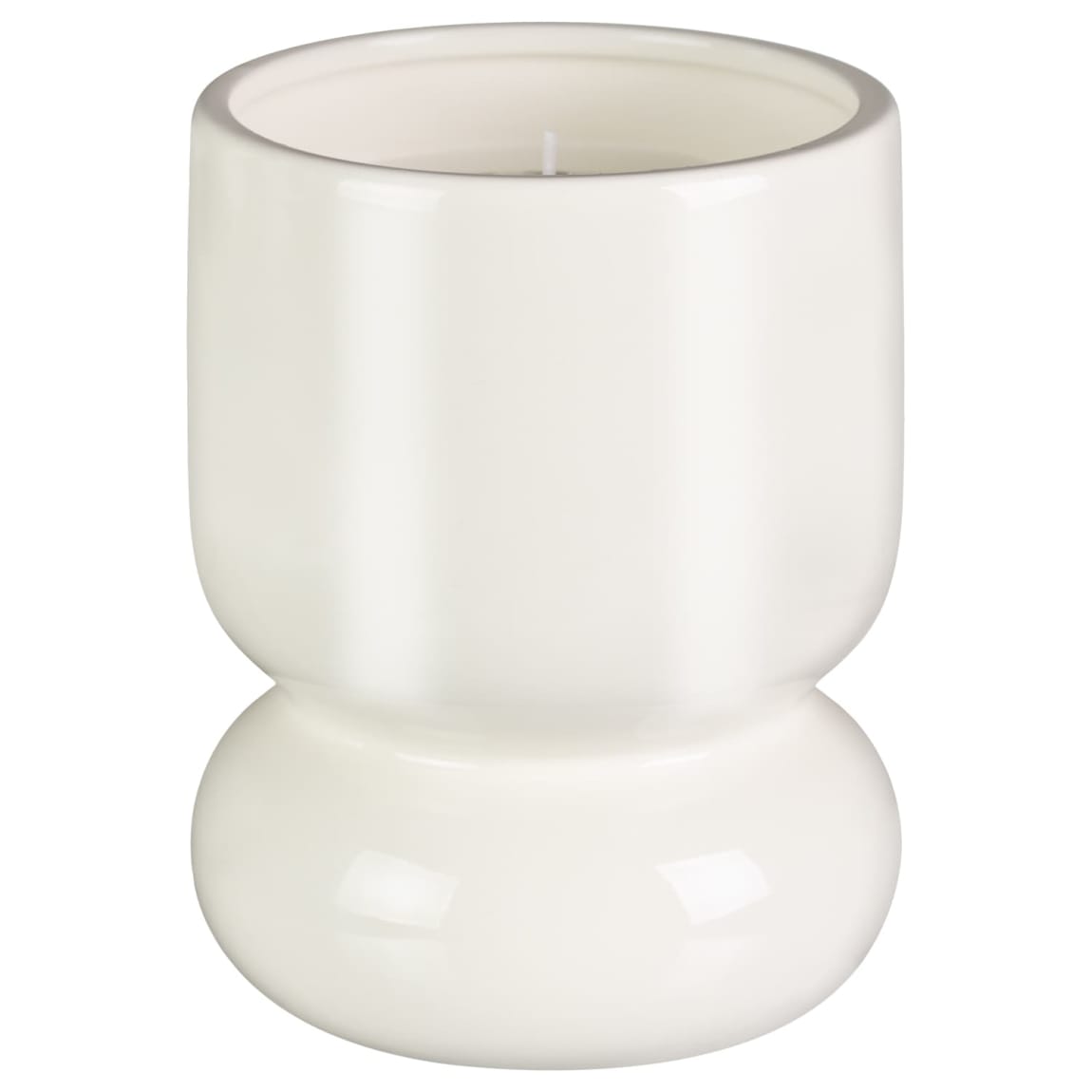 Large Round Base Candle Holder - White