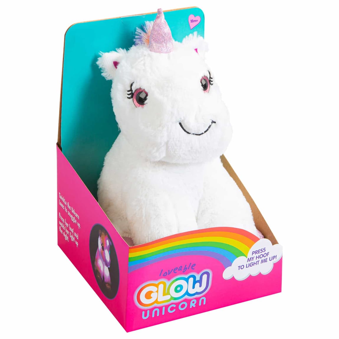 Loveable Glow Unicorn Plush Toy
