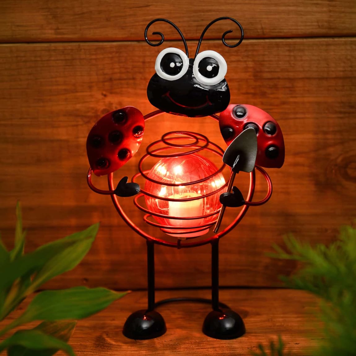 Metal Solar Ball - Ladybird
