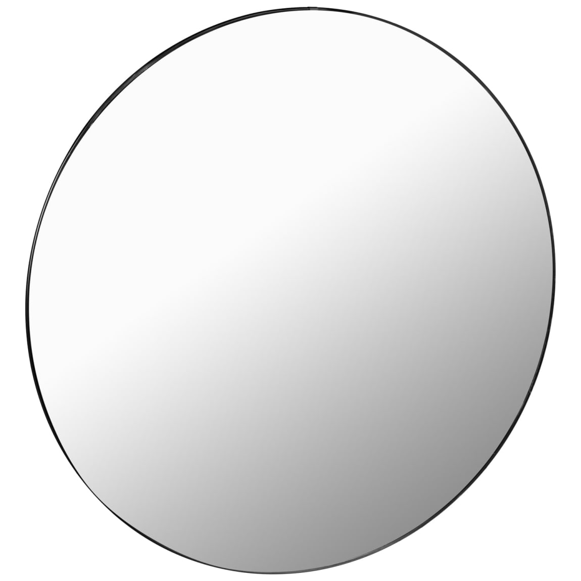 Round Metal Mirror - Black