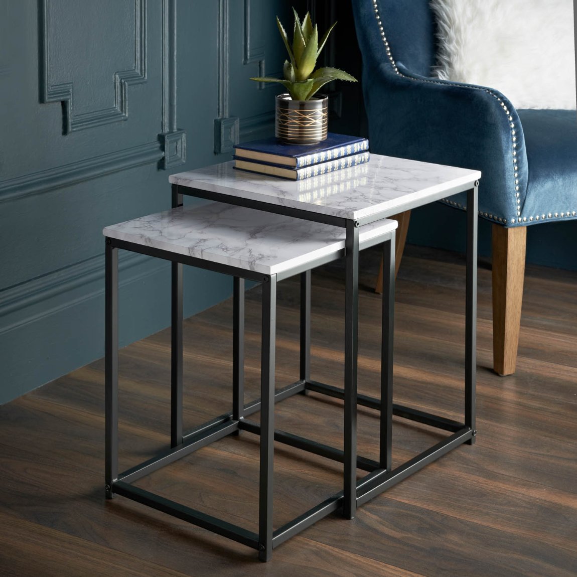 Zurich Marble Nest of 2 Tables